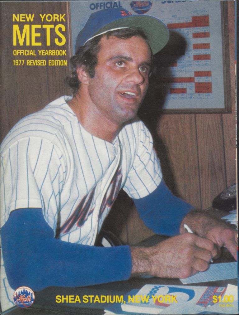 1977 New York Mets Official Yearbook with Joe Torre