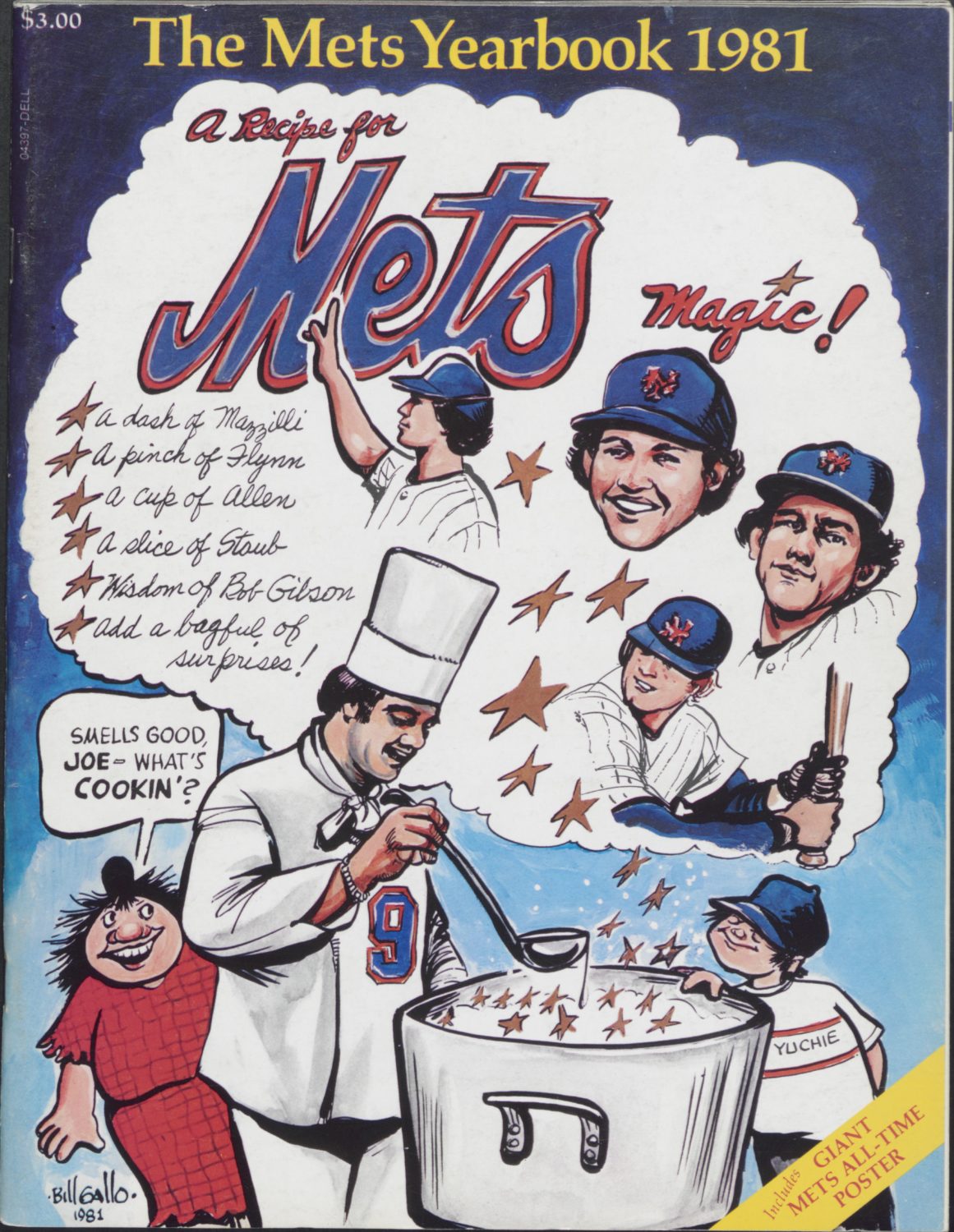 1981 Mets Yearbook Featuring Recipe for Mets Magic