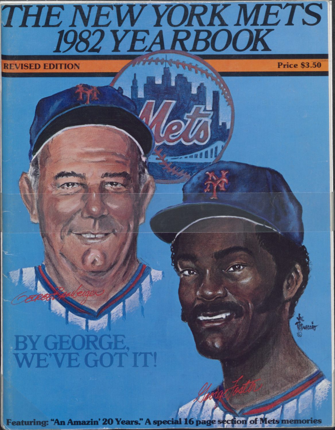 1982 Mets Yearbook with George Bamberger and George Foster on Cover