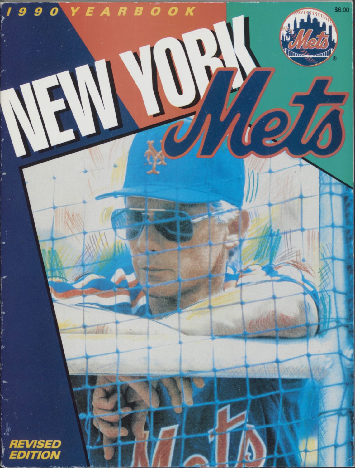 1990 Mets Yearbook Cover with Bud Harrelson