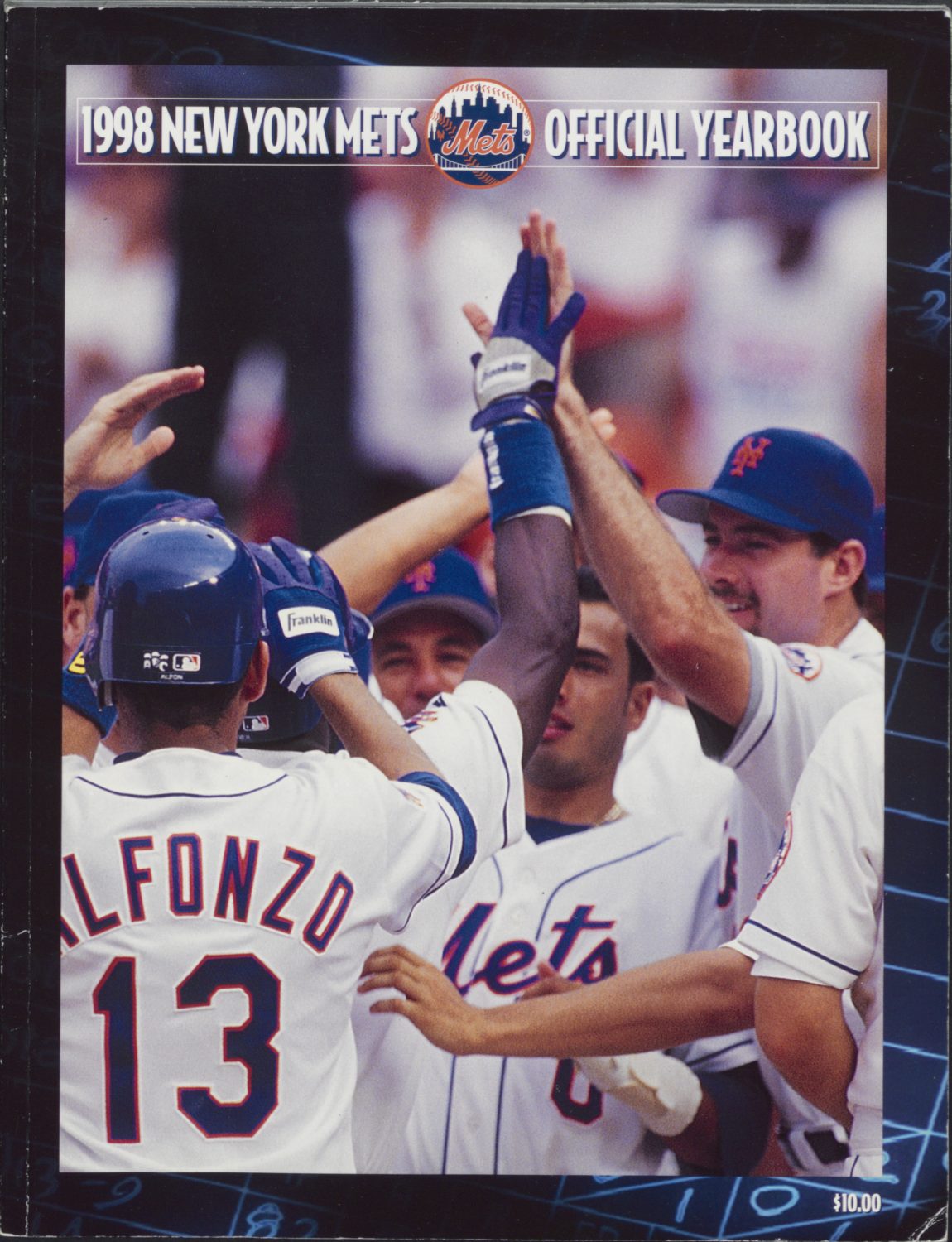 1998 Mets Yearbook With Mets Players Celebrating on Cover