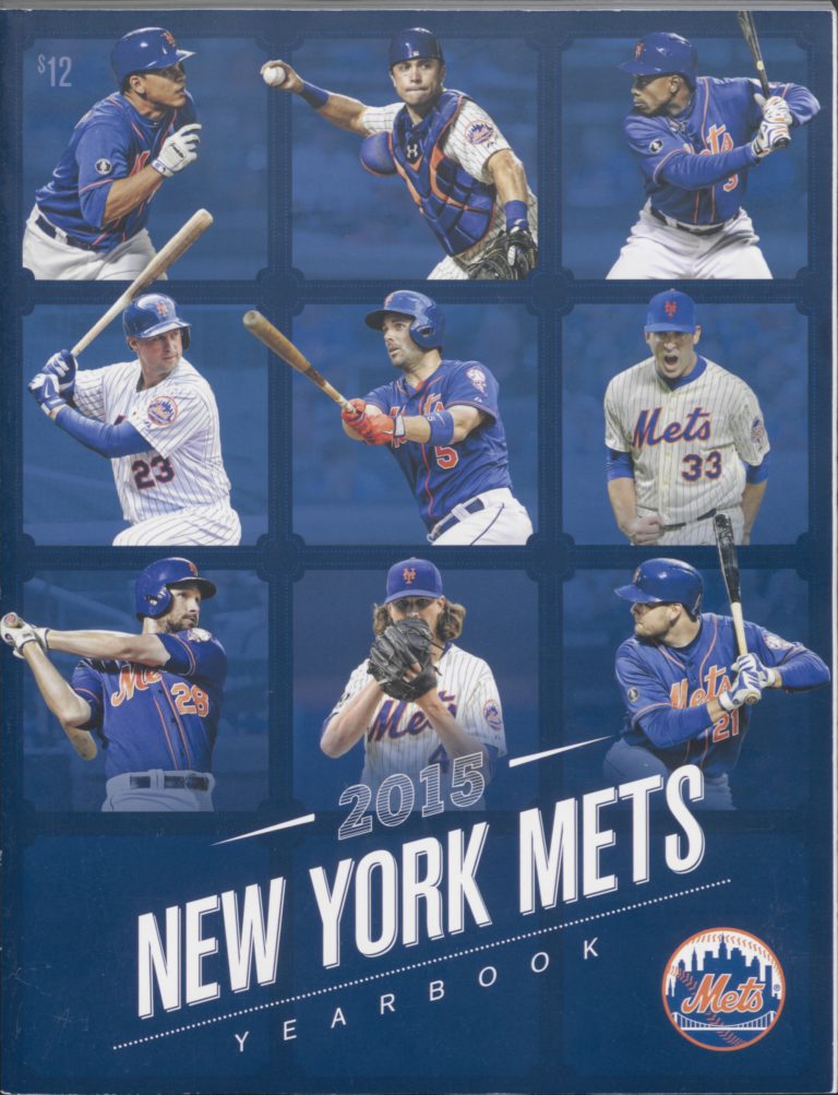 2015 Mets Yearbook Featuring 9 Players on Cover