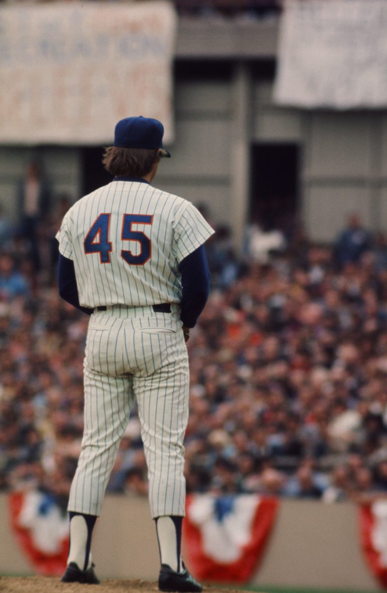Tug McGraw Prepares to Pitch During 1973 NLCS