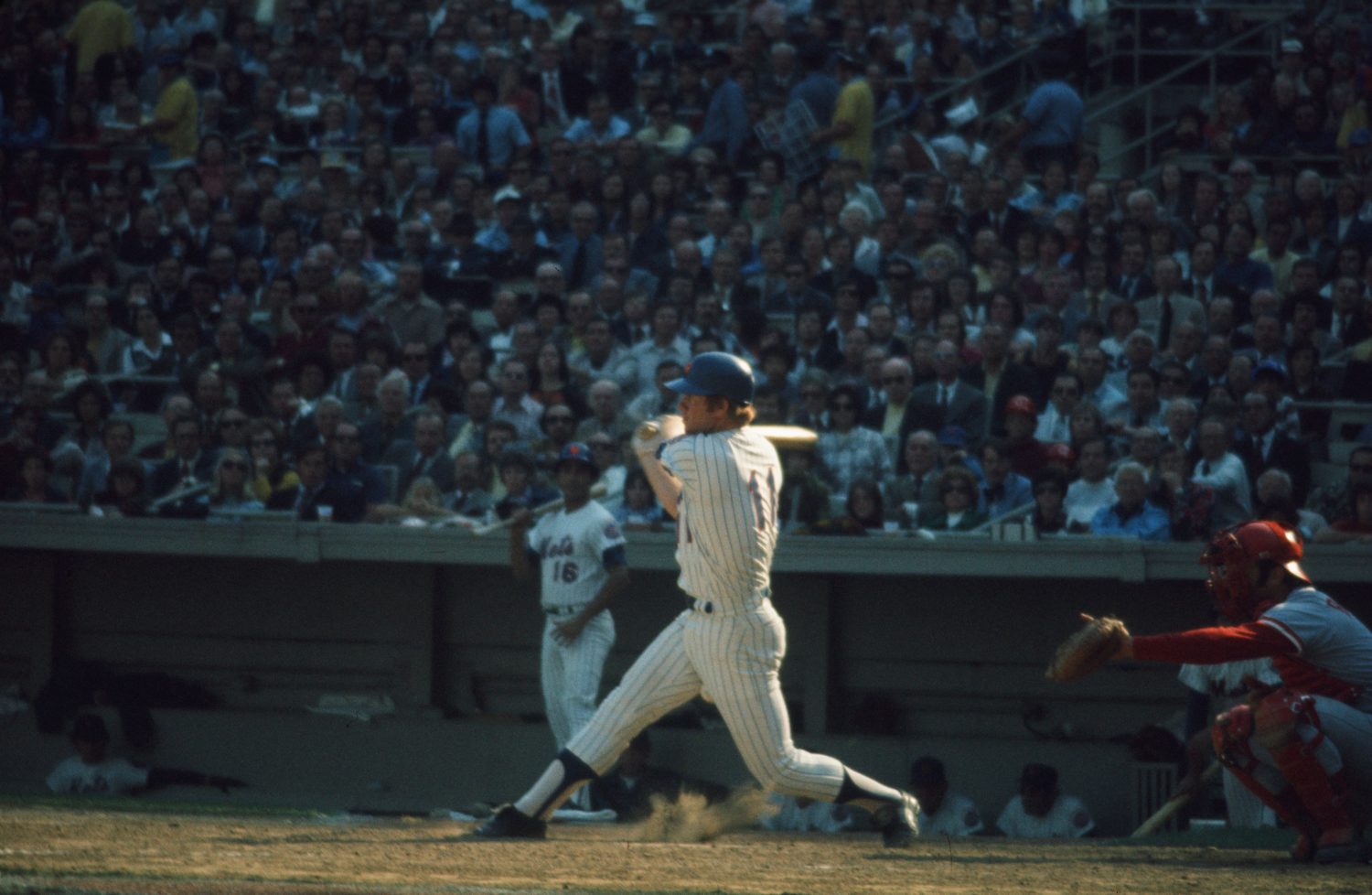 Wayne Garrett Swings Bat in 1973 NLCS