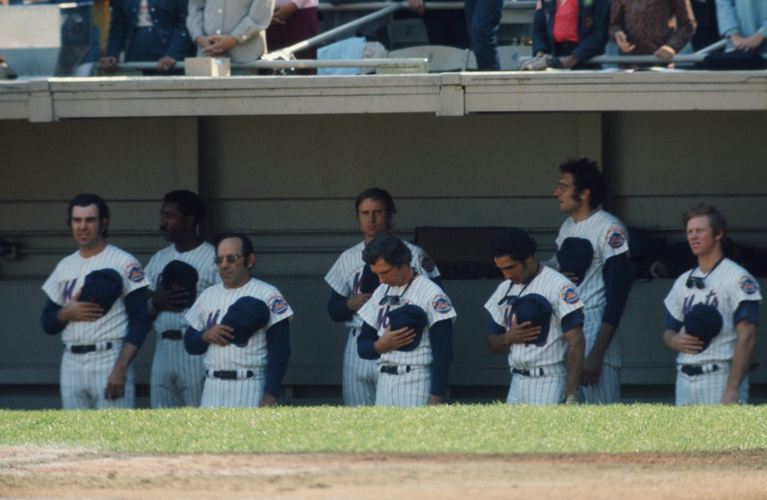 Mets Stand for Anthem in 1973 NLCS