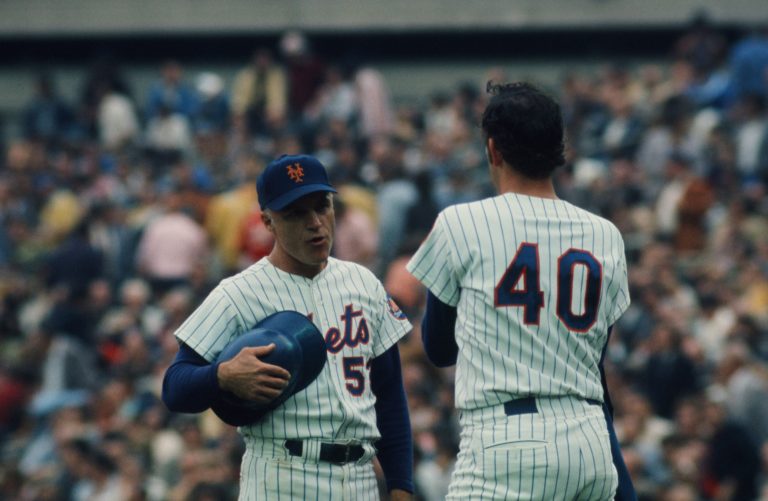 Eddie Yost Coaches George Stone in 1973 NLCS