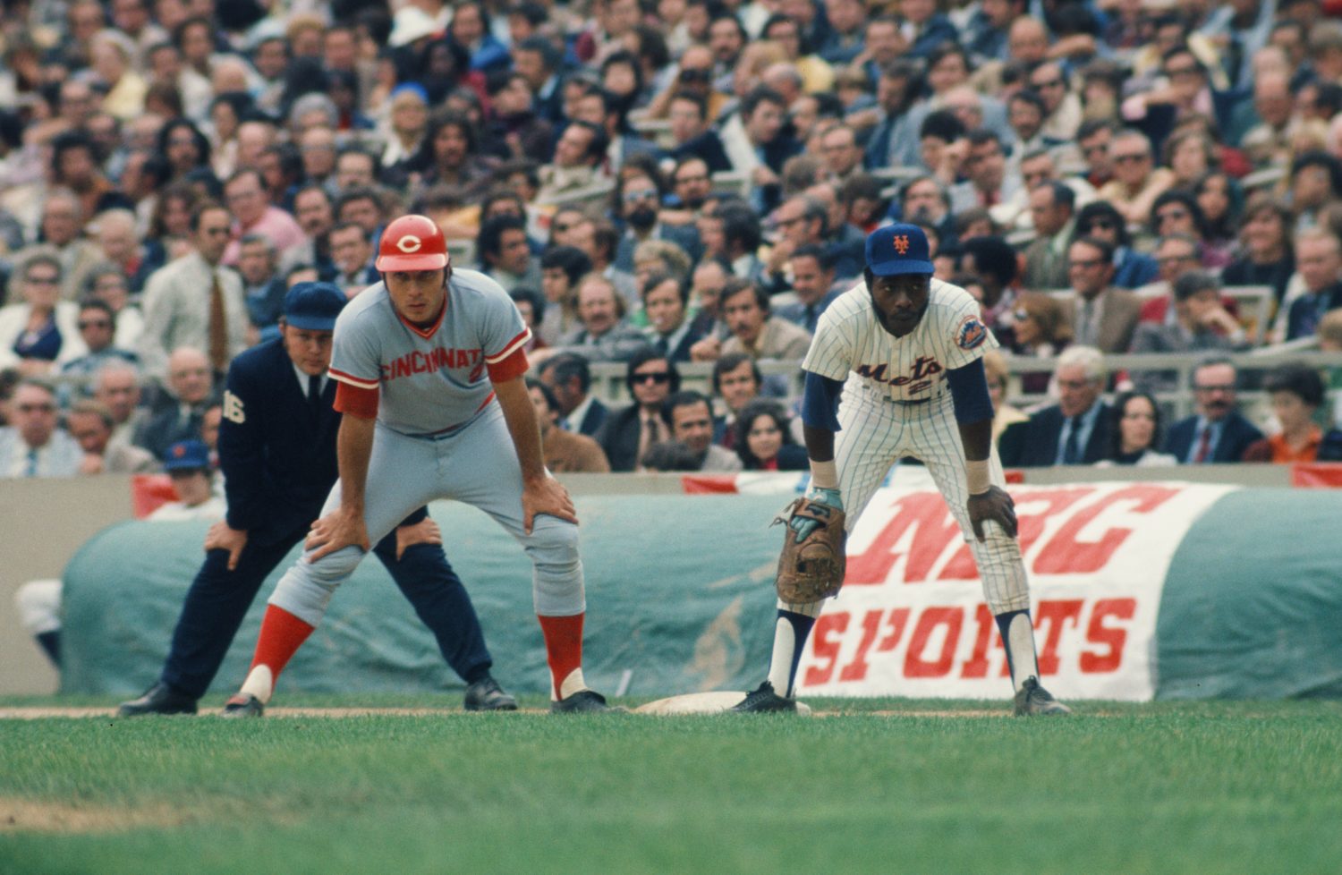 Milner at First Base in 1973 NLCS