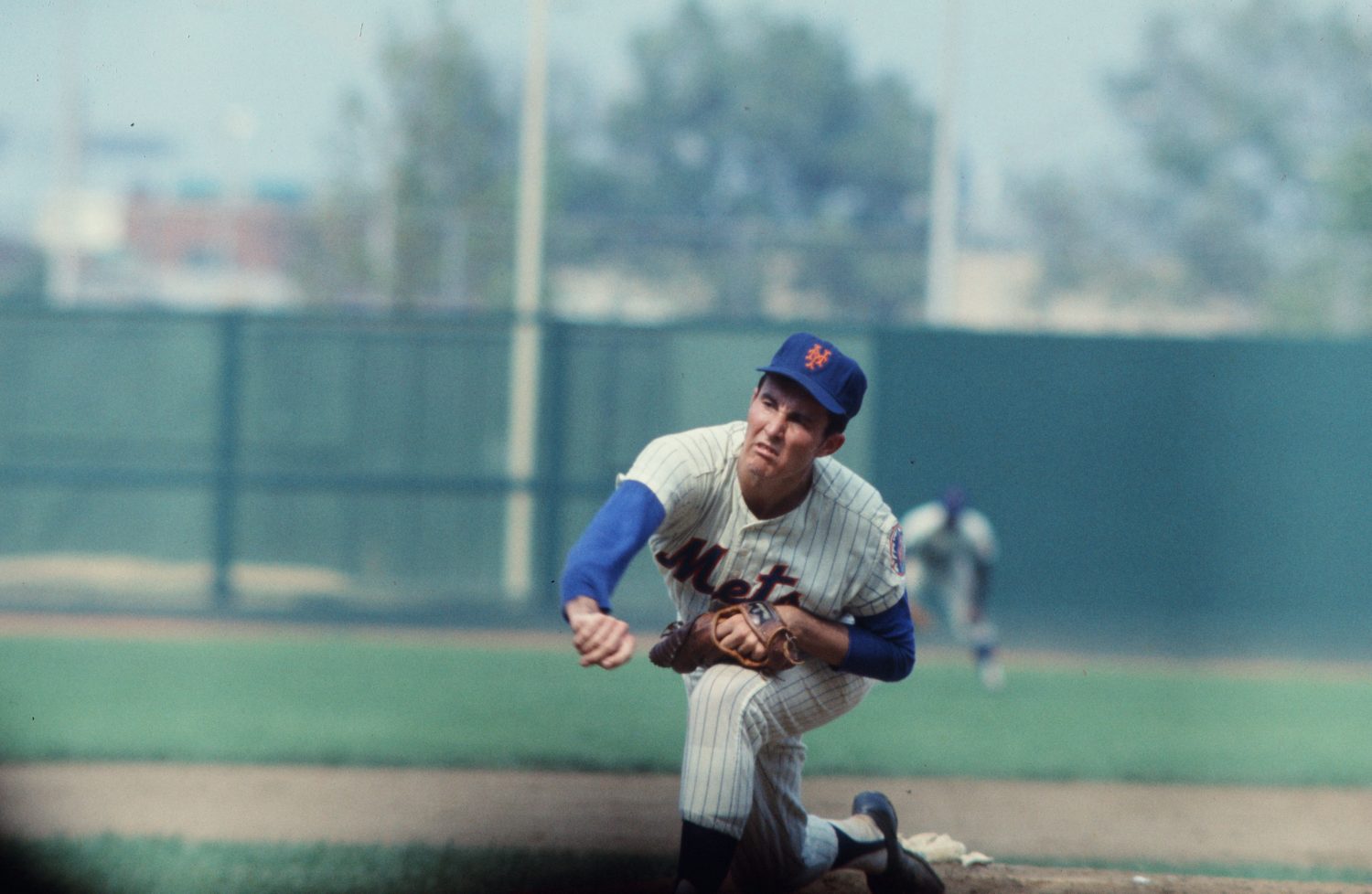 Jim McAndrew Throwing a Pitch in 1969