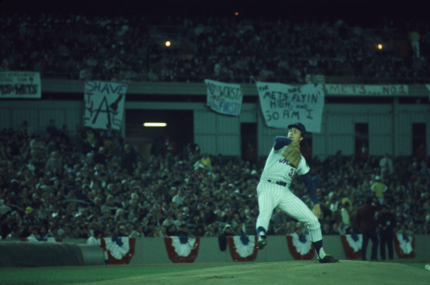 Mets Fan Banners During 1973 World Series