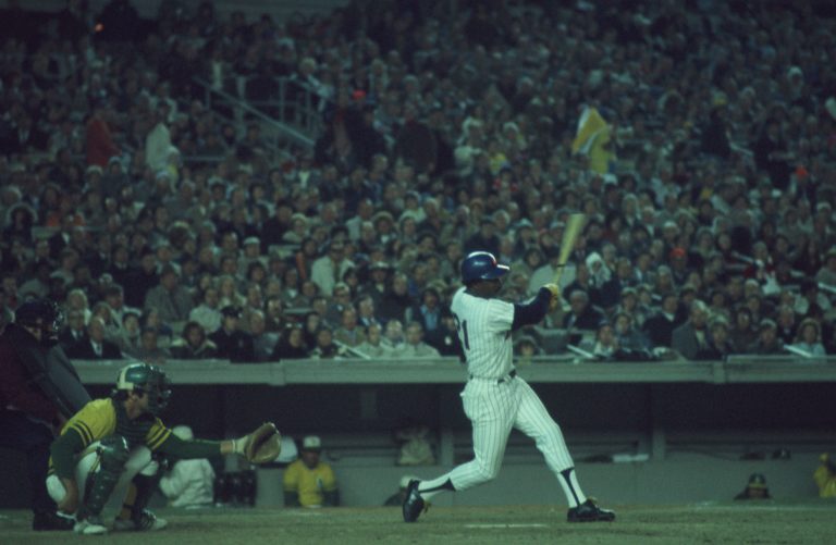 Cleon Jones Hits Double in 1973 World Series