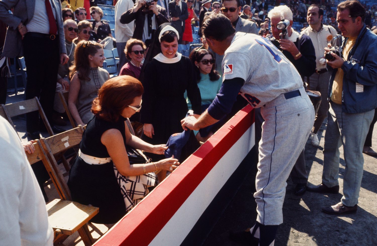 Gil Hodges Greets Mets Fans in 1969