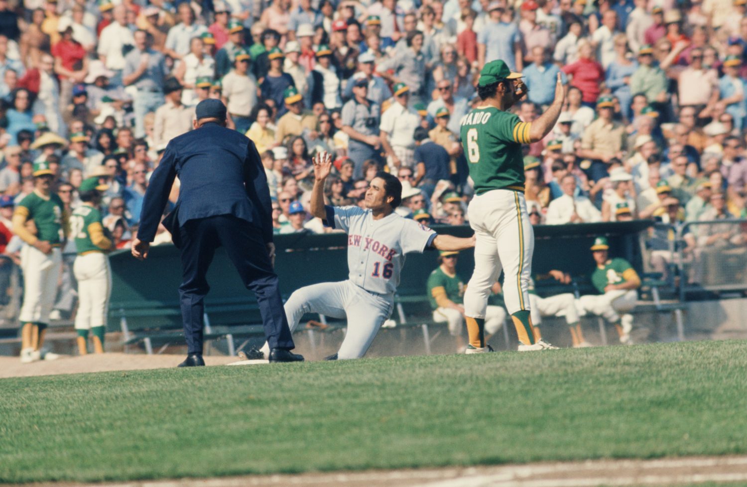Felix Milan Makes Appeal to Ump in 1973 World Series