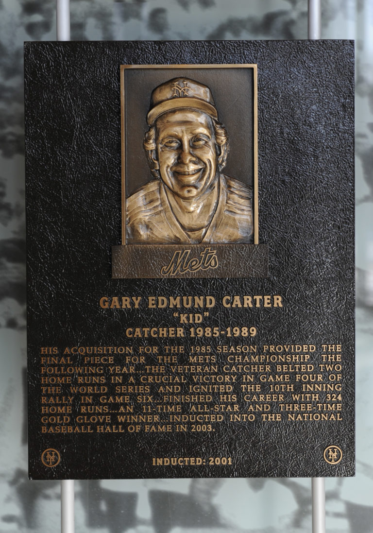 Gary Carter Mets Hall of Fame Plaque