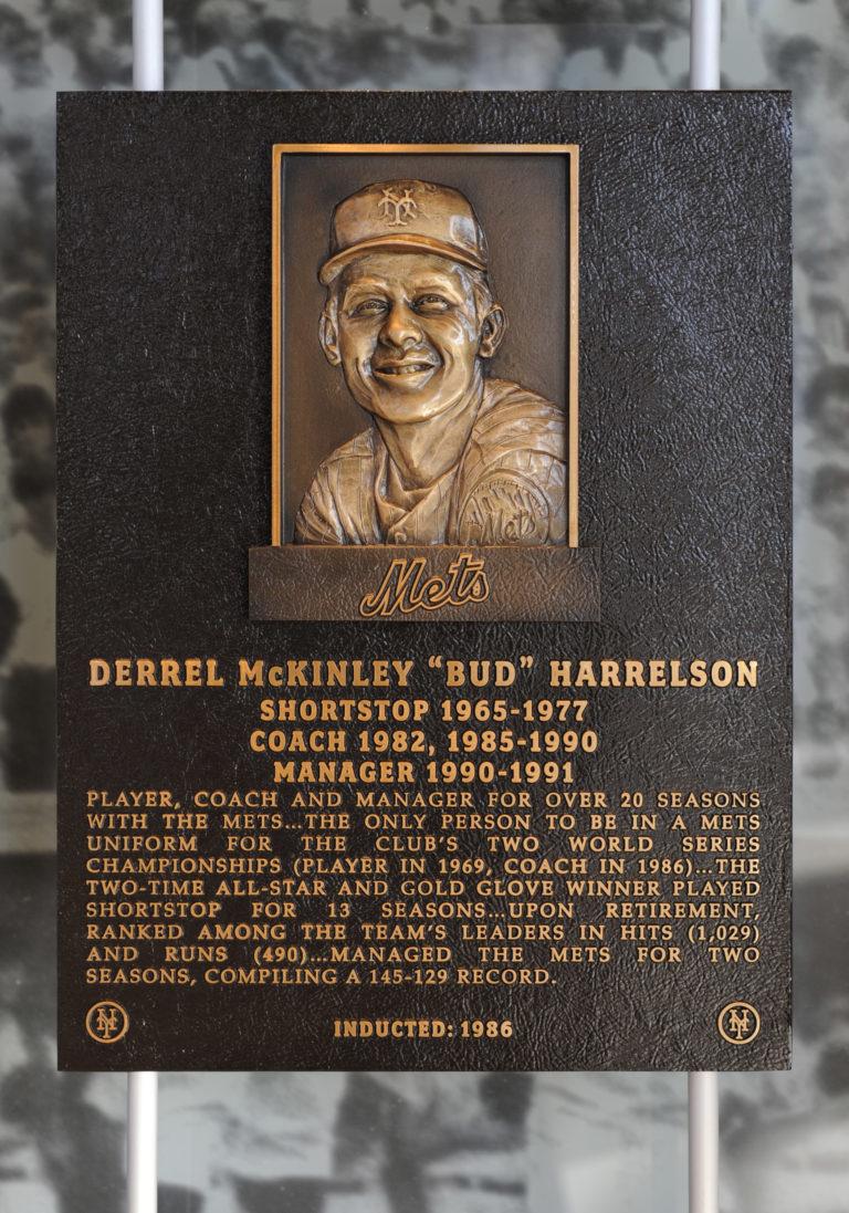 Bud Harrelson Mets Hall of Fame Plaque