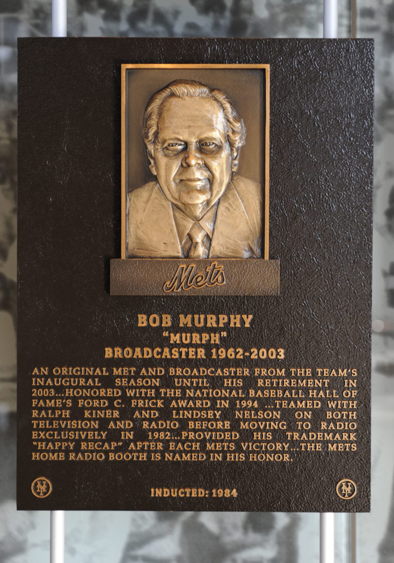 Bob Murphy Mets Hall of Fame Plaque