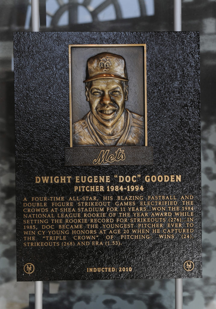 Dwight Doc Gooden Mets Hall of Fame Plaque - Mets History