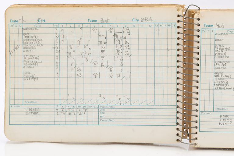 Scorebook: Spring Training Game vs. Boston Red Sox