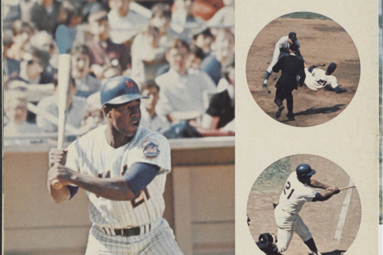 1969 Mets Yearbook Page Featuring Cleon Jones