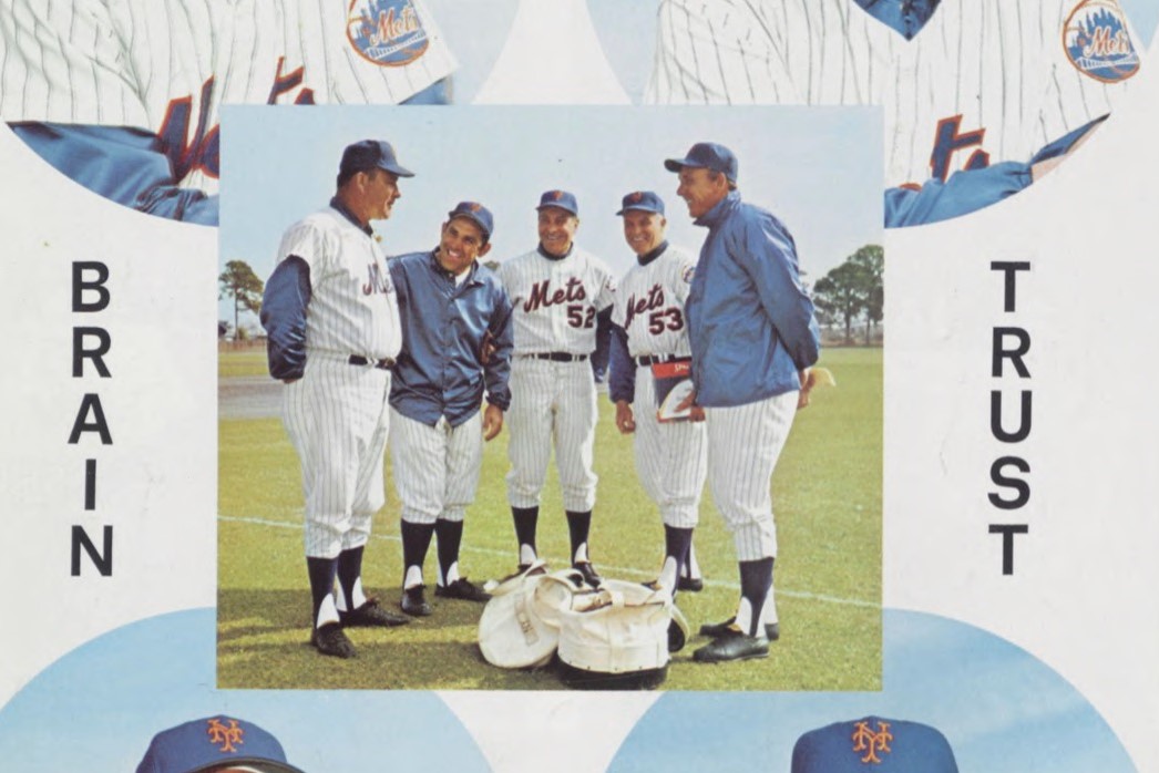 1969 New York Mets Coaching Staff Page from Yearbook