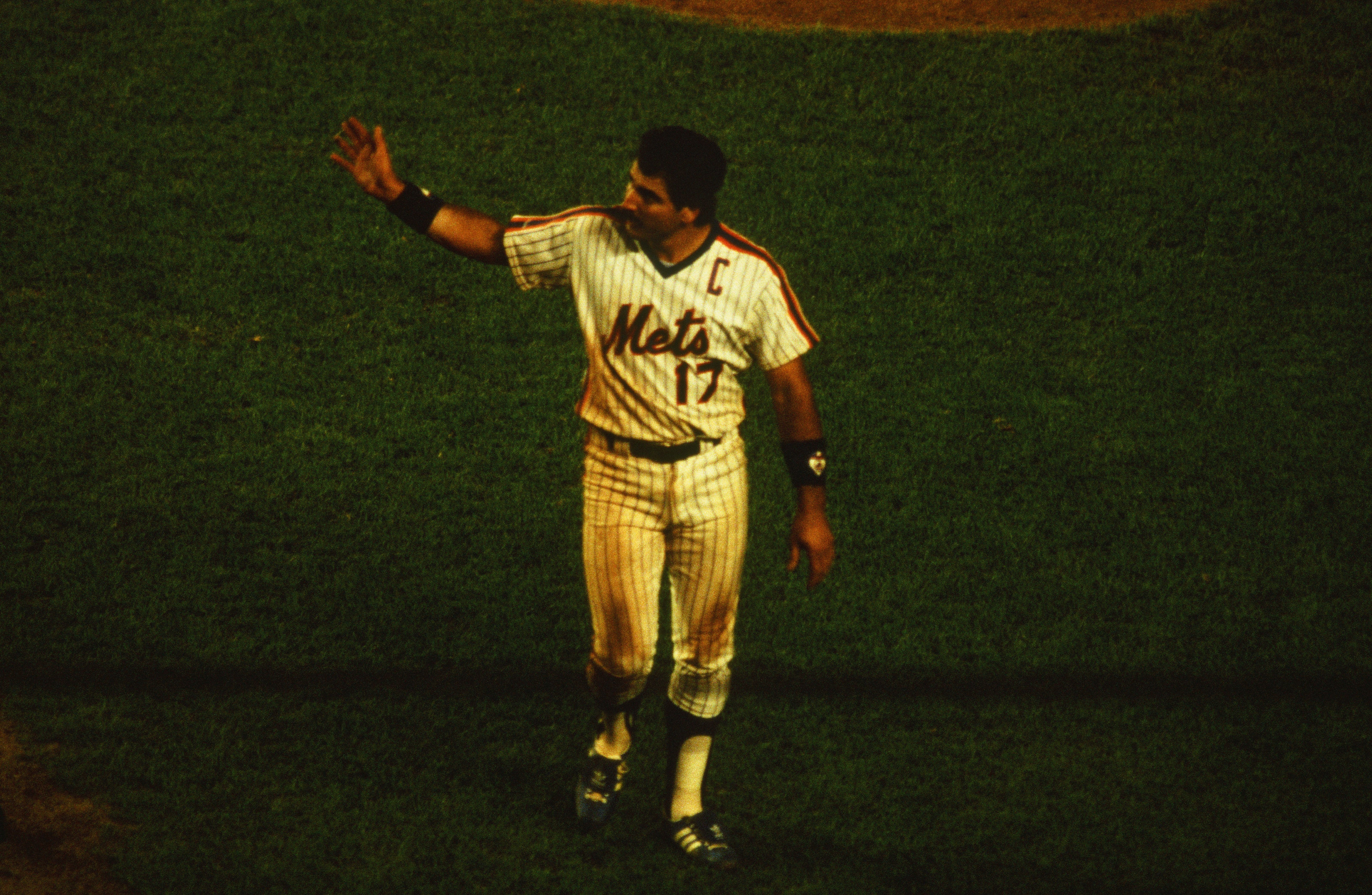 Keith Hernandez Waves to the Mets Fans