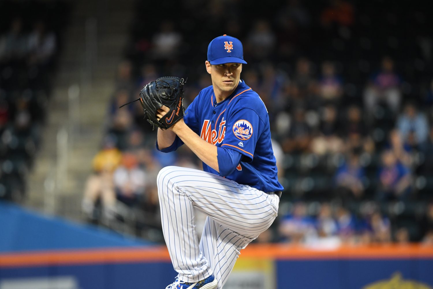 Jacob deGrom Winds Up for a Pitch