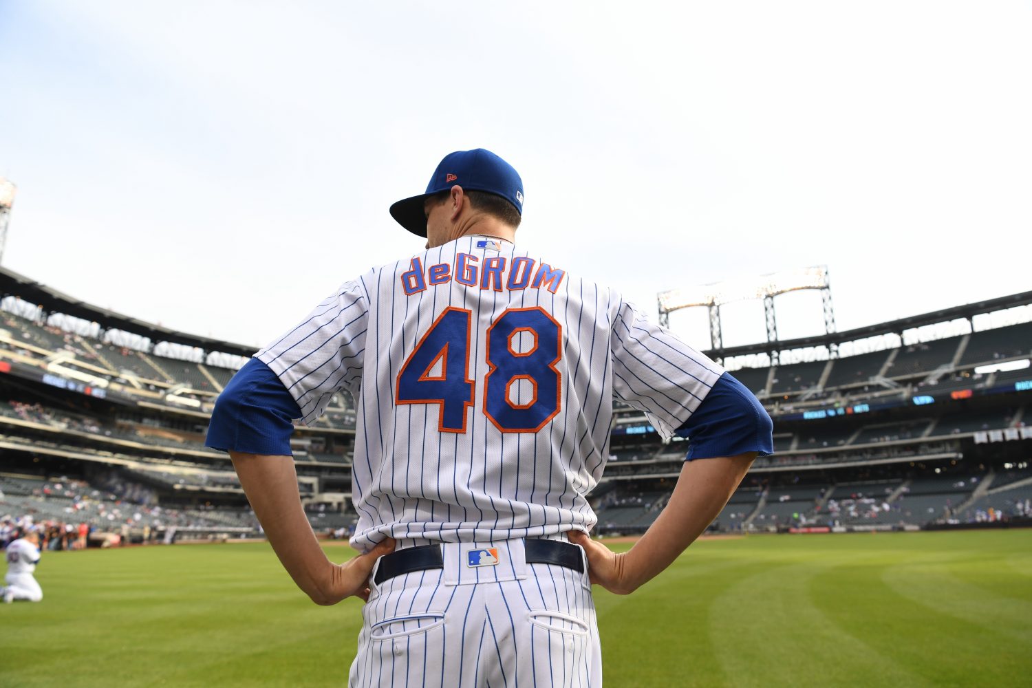 Jacob deGrom During Warmups in 2019