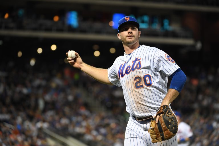 Pete Alonso Throwing Ball From First Base