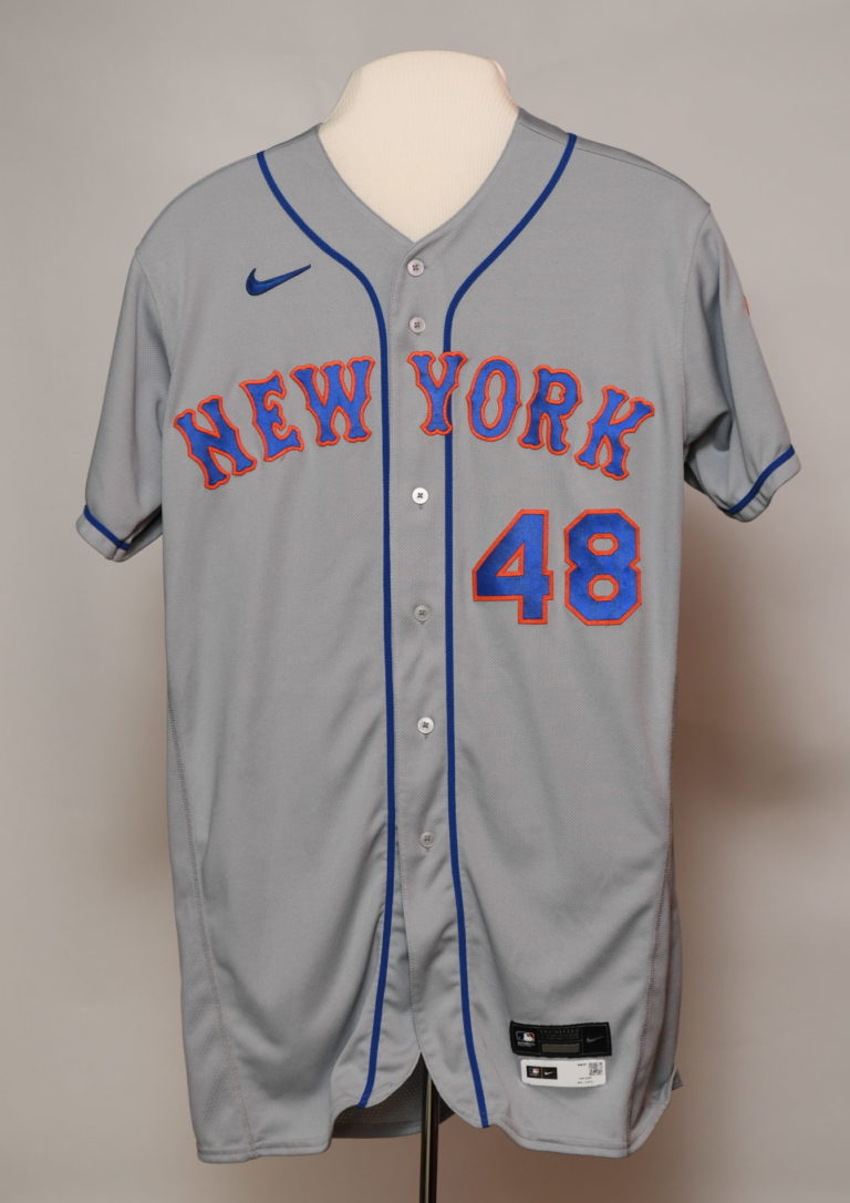 Front of gray jersey with 